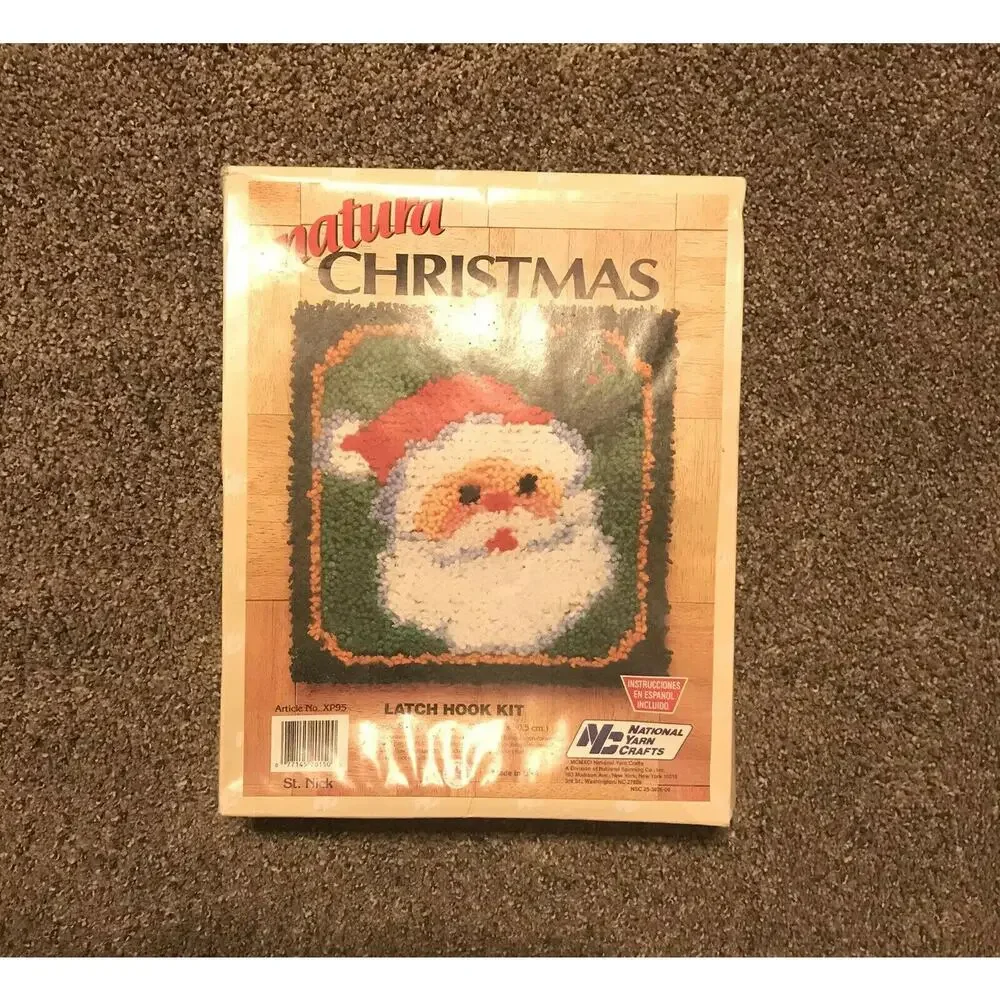Natura Christmas Latch Hook Kit‎ St. Nick XP95 National Yarn Crafts New In Box